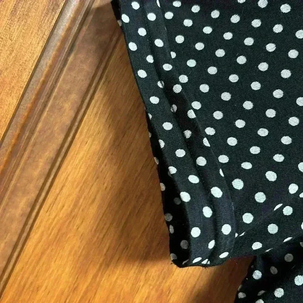 Soma Sleepwear Gown/Sleep Shirt Black With White Dots Size Small - Picture 4 of 6